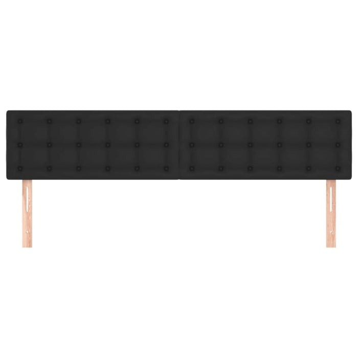 Single Size Headboards 2 Pcs Black 80x5x78/88 Cm Faux