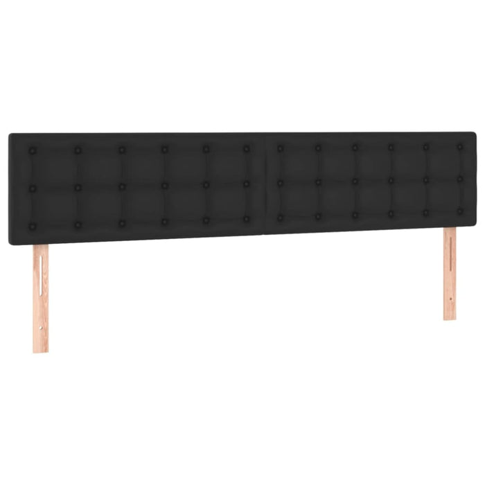 Single Size Headboards 2 Pcs Black 80x5x78/88 Cm Faux