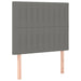 Single Size Headboards 2 Pcs Dark Grey 80x5x78/88 Cm Fabric