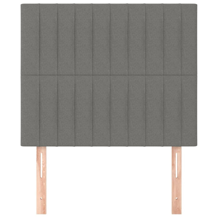 Single Size Headboards 2 Pcs Dark Grey 80x5x78/88 Cm Fabric