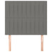 Single Size Headboards 2 Pcs Dark Grey 80x5x78/88 Cm Fabric