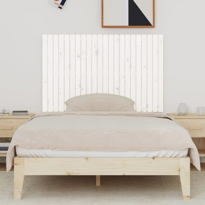 Single Size Wall Headboard White 140x3x90 Cm Solid Wood