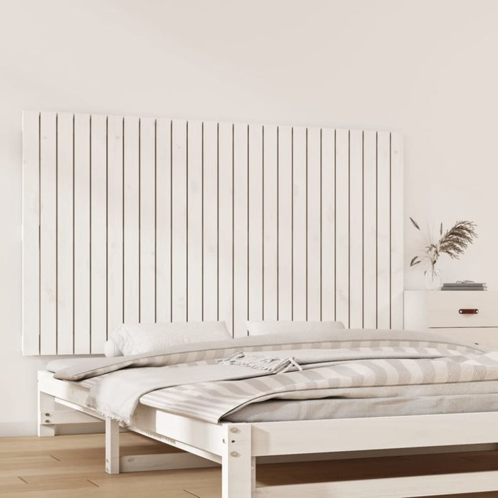 Single Size Wall Headboard White 159.5x3x90 Cm Solid Wood