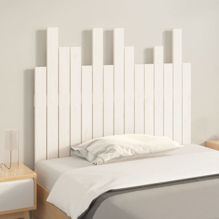 Single Size Wall Headboard White 95.5x3x80 Cm Solid Wood