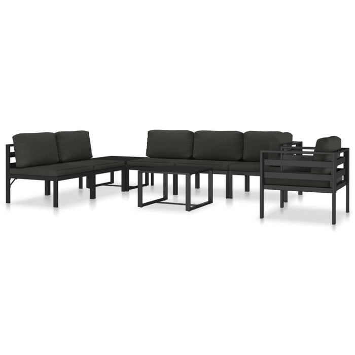 Single Sofa With Cushions Aluminium Anthracite Akxao