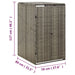 Single Wheelie Bin Shed Grey 70x80x117 Cm Poly Rattan Toknla