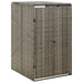 Single Wheelie Bin Shed Grey 70x80x117 Cm Poly Rattan Toknla