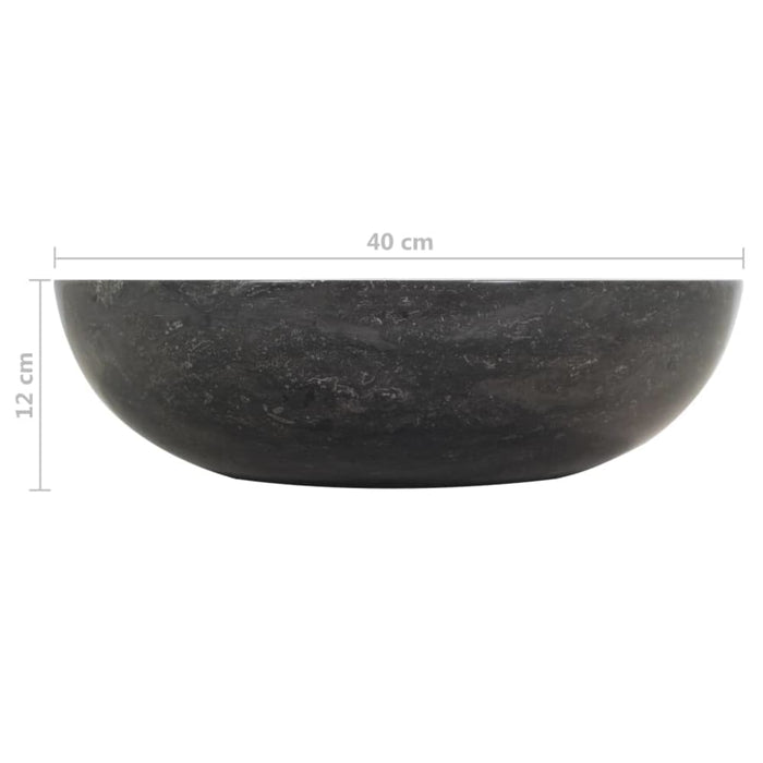 Sink 40x12 Cm Marble Black Oaxiia