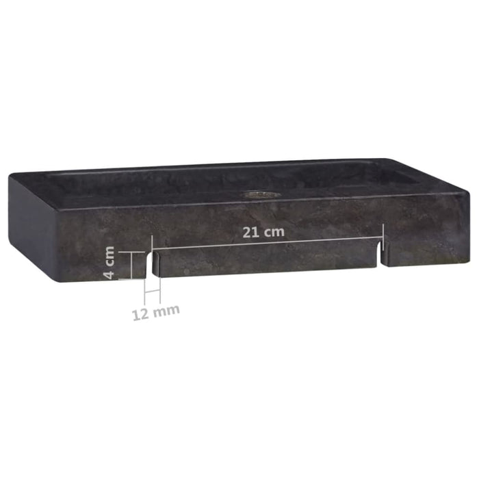 Sink Black 38x24x6.5 Cm Marble Oakoni