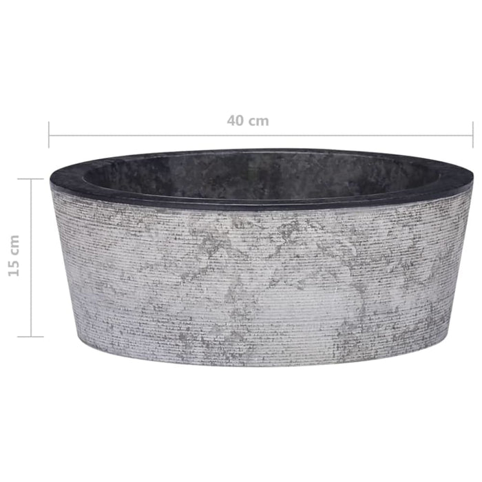 Sink Black ø40x15 Cm Marble Oakoin