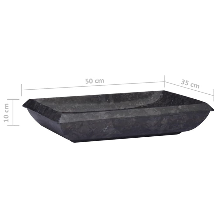 Sink Black 50x35x10 Cm Marble Oakolt