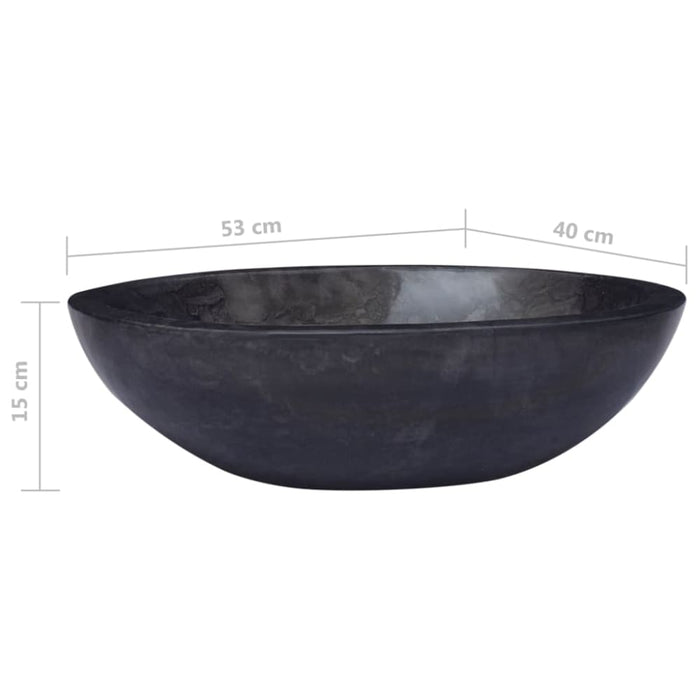 Sink Black 53x40x15 Cm Marble Oakoix