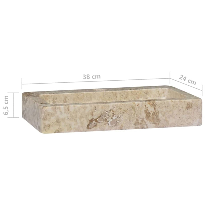 Sink Cream 38x24x6.5 Cm Marble Oakonl