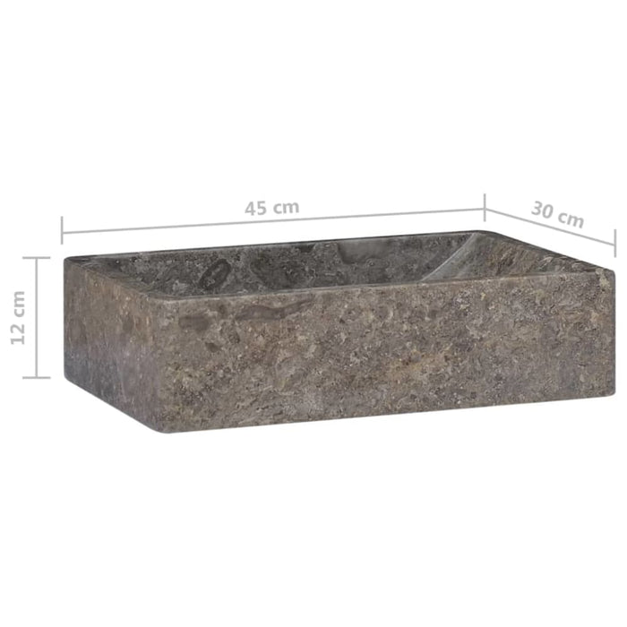 Sink Grey 45x30x12 Cm Marble Oakopl