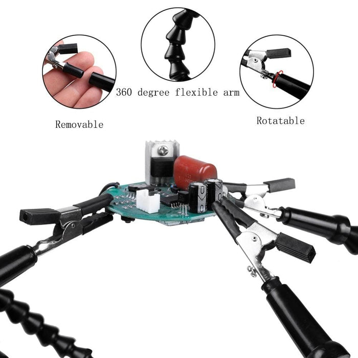 Six Jaw Aluminum Alloy Soldering Station Repair Workbench