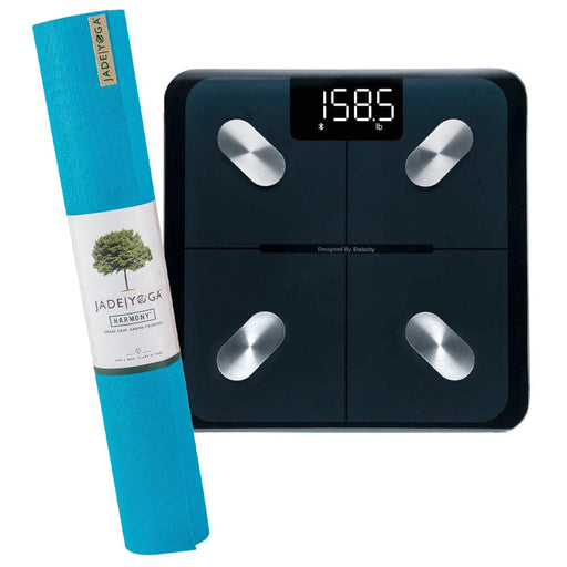 Sky Blue Yoga Mat And Body Weight Scale Bundle