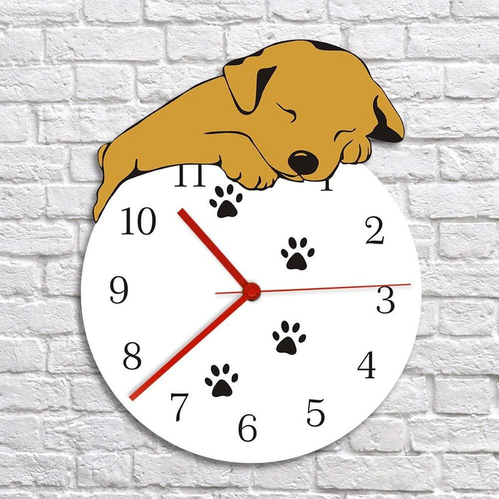 Sleeping Dog Round Wall Clock