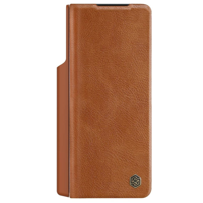 Sliding Camera Leather Case For Samsung Fold 4 5g