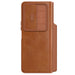 Sliding Camera Leather Case For Samsung Fold 4 5g