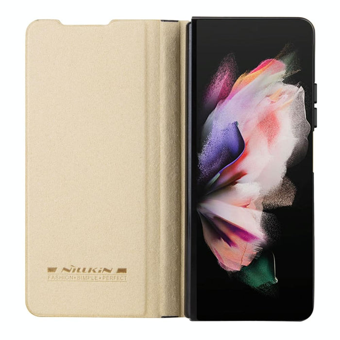 Sliding Camera Leather Case For Samsung Fold 4 5g