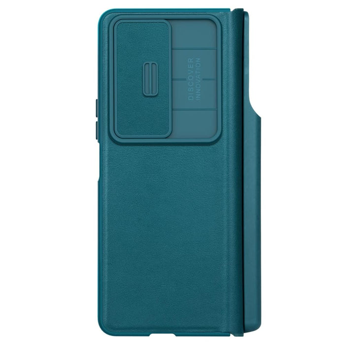 Sliding Camera Leather Case For Samsung Fold 4 5g