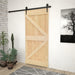 Sliding Door With Hardware Set 100x210 Cm Solid Pine Wood