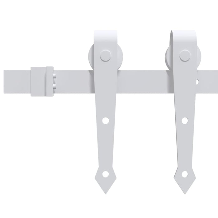 Sliding Door Hardware Kit 183 Cm Steel White Opoibk