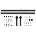 Sliding Door Hardware Kit 200 Cm Steel Black Oapxlp