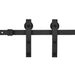 Sliding Door Hardware Kit 200 Cm Steel Black Oapxlp