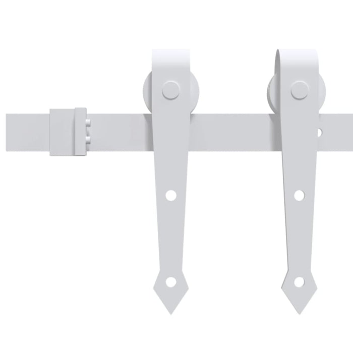 Sliding Door Hardware Kit 200 Cm Steel White Opoibx