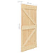 Sliding Door With Hardware Set 90x210 Cm Solid Pine Wood