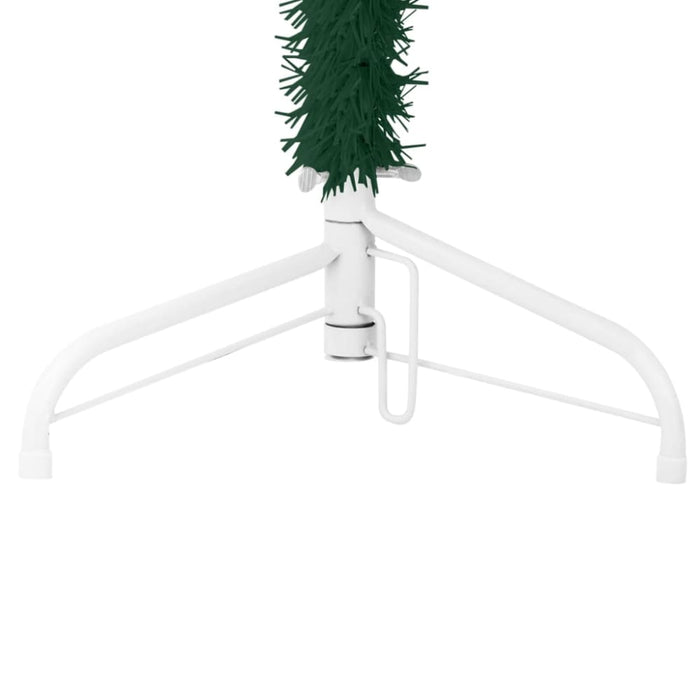 Slim Artificial Half Christmas Tree With Stand Green 210 Cm