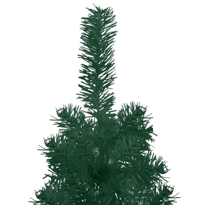 Slim Artificial Half Christmas Tree With Stand Green 210 Cm