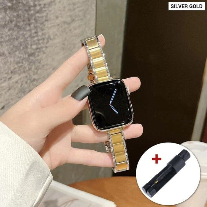 Slim Stainless Steel Metal Band For Apple Watch