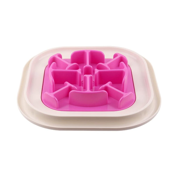 Non-slip Anti-gulping Pet Food Eat Slow Feeder Dog Bowl