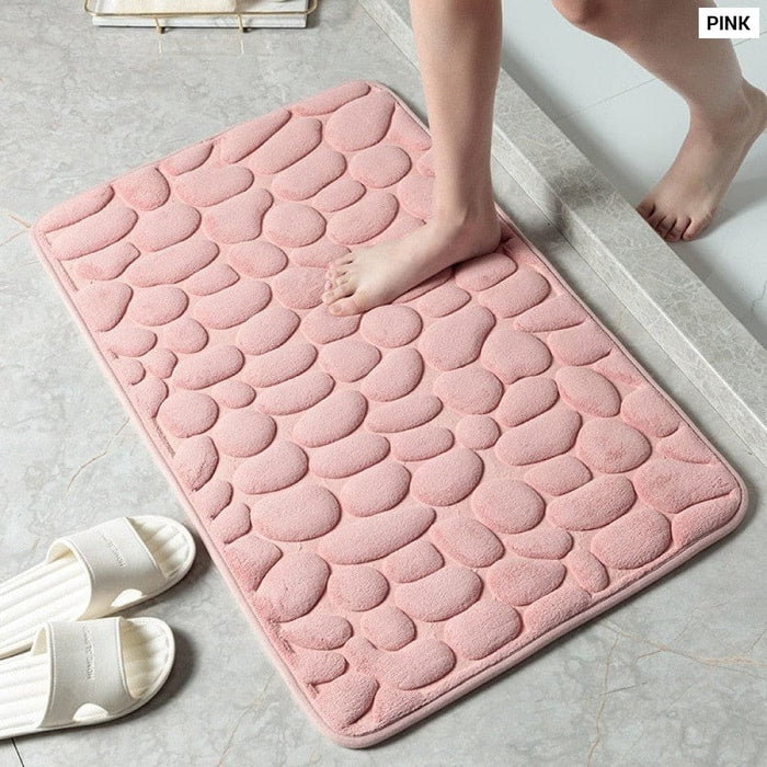 Mat Non - slip Carpets Cobblestone Embossed Bathroom Bath