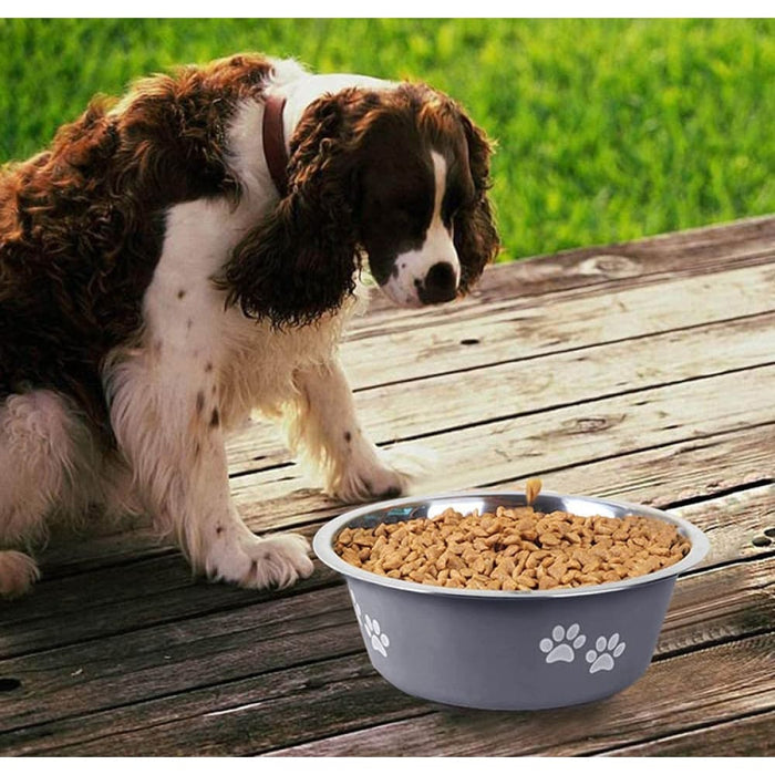 Non - slip Durable Rubber Bottom Food Water Pet Bowl