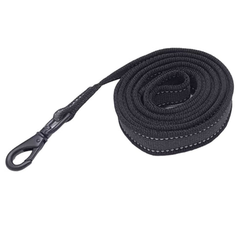 Non-slip Reflective Rubber Leash - Black