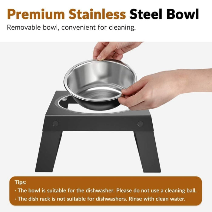 Non-slip Stainless Steel Food Water Pet Feeding Bowl