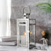 Sliver Stainless Steel Candle Holder Hanging Lantern