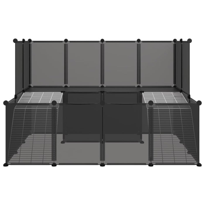 Small Animal Cage Black 143x107x93 Cm Pp And Steel Tabplk