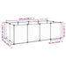 Small Animal Cage Black 144x74x46.5 Cm Pp And Steel Tabpio