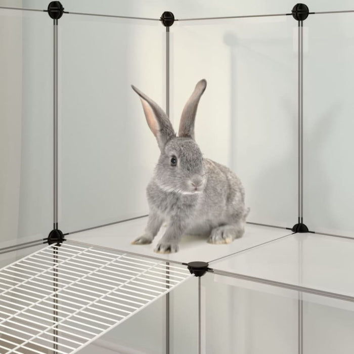 Small Animal Cage Transparent 142x74x93 Cm Pp And Steel