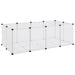 Small Animal Cage Transparent 144x74x46.5 Cm Pp And Steel