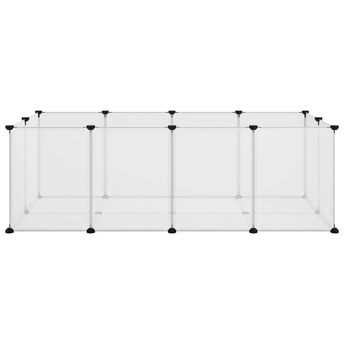 Small Animal Cage Transparent 144x74x46.5 Cm Pp And Steel