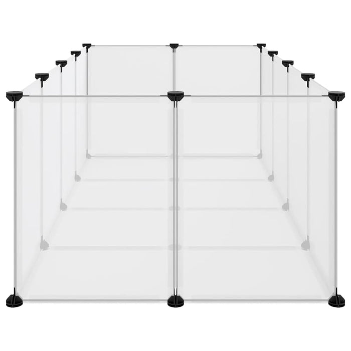 Small Animal Cage Transparent 144x74x46.5 Cm Pp And Steel