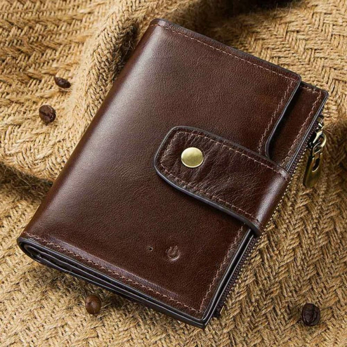 Smart Bluetooth Leather Wallet With Rfid Protection