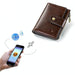 Smart Bluetooth Leather Wallet With Rfid Protection