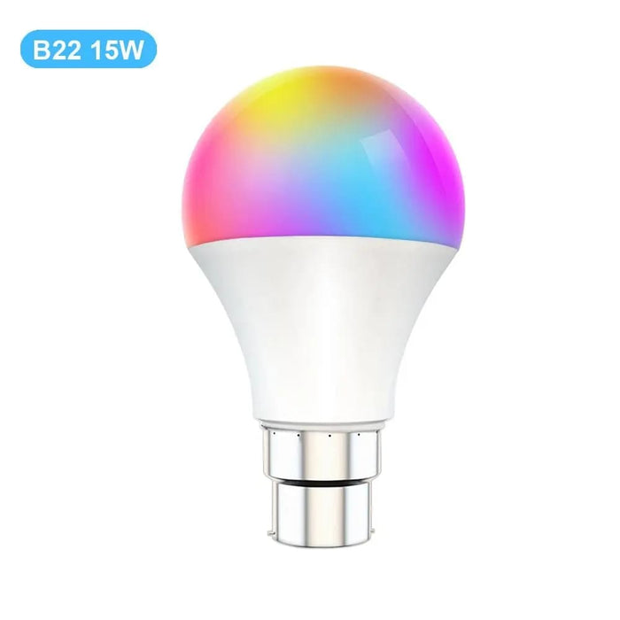 Smart Dimmable Bulb Rgbcw 15w Led Light Tuya Wifi E27 B22