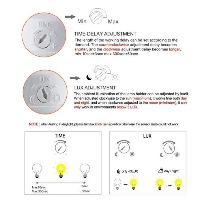 Smart E27 Pir Motion Sensor Light Switch 110v 220v Detector